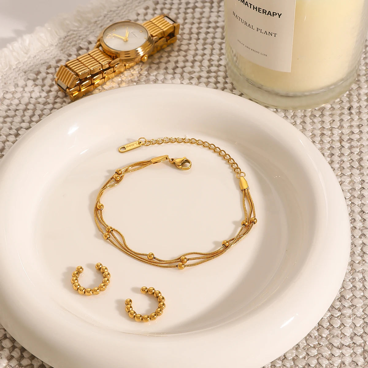 Gold Three-layer Bracelet Chain