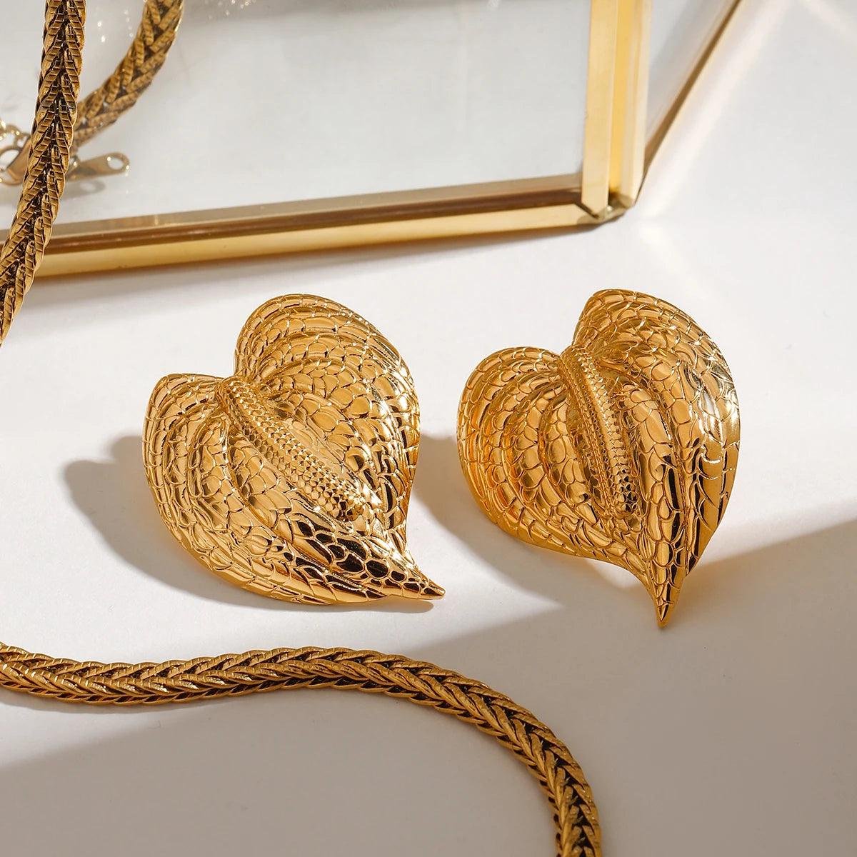 Hammered Leaf Earring