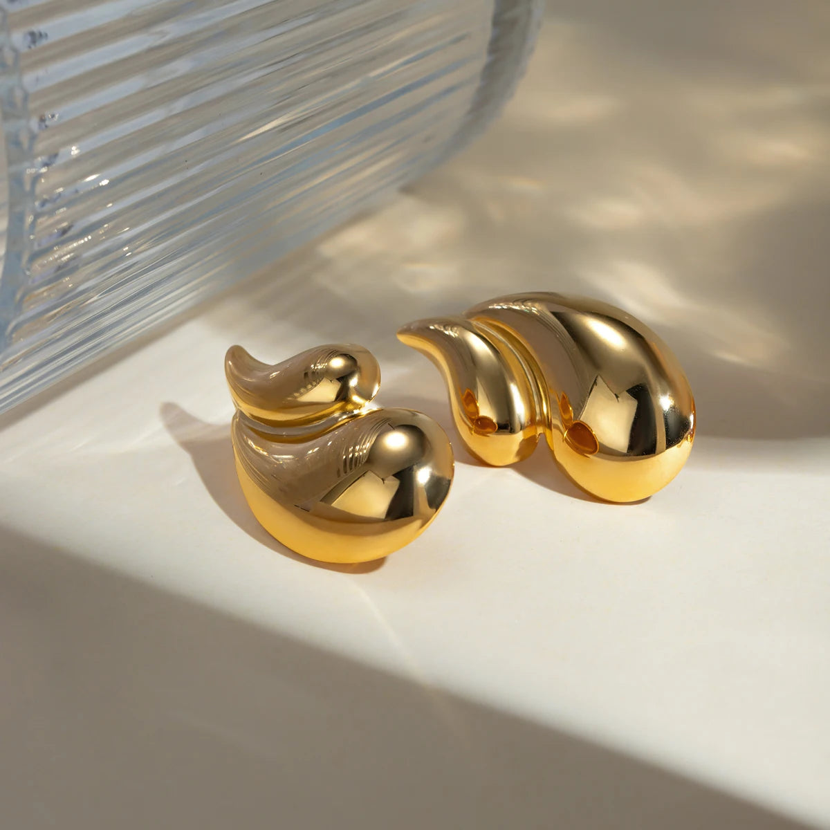 Gold Double Layer Earrings