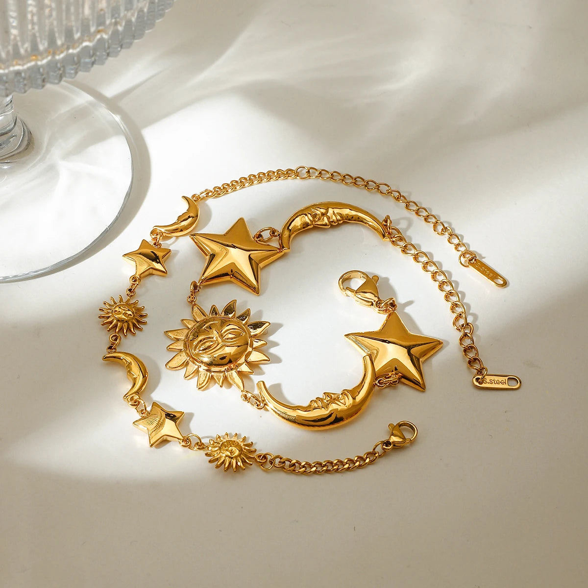 Star Moon Charm Bracelet