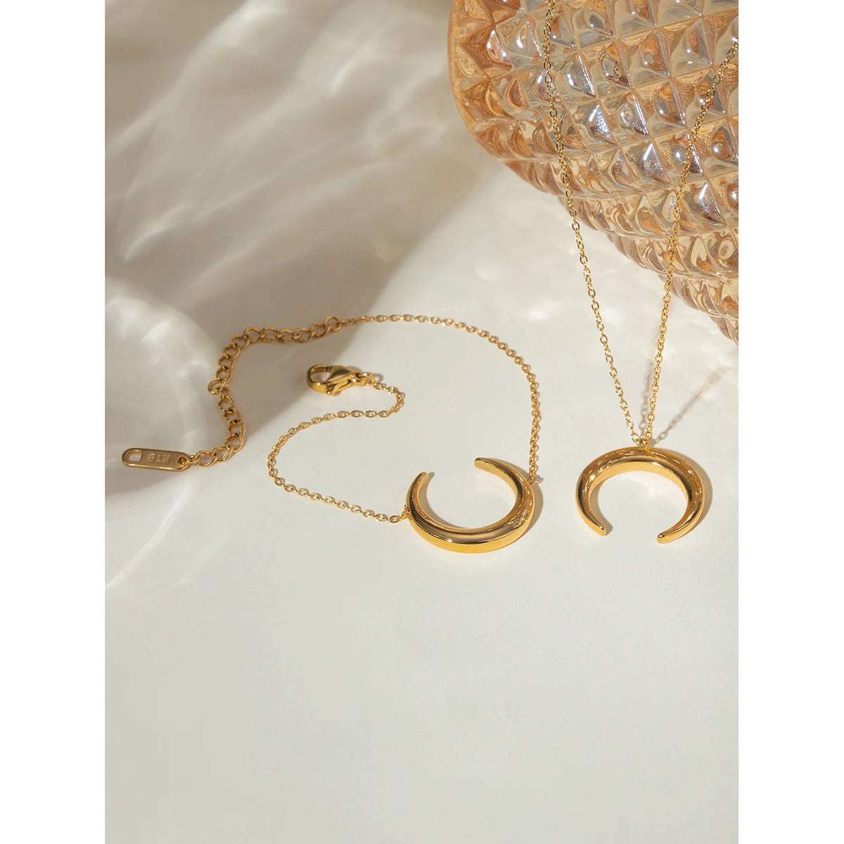 Half Moon Pendant Necklace/Bracelet Collection