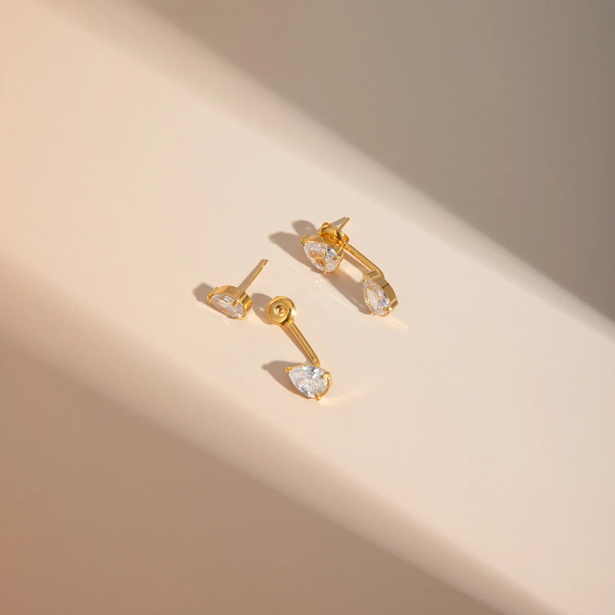 Water Drop Shaped Zircon Earrings