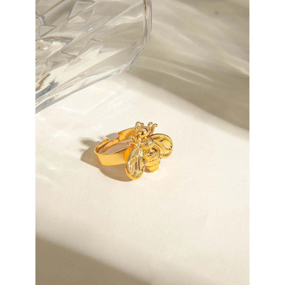 Gold Bee Ring
