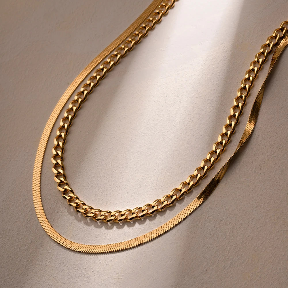Double Layered Cuban Necklace