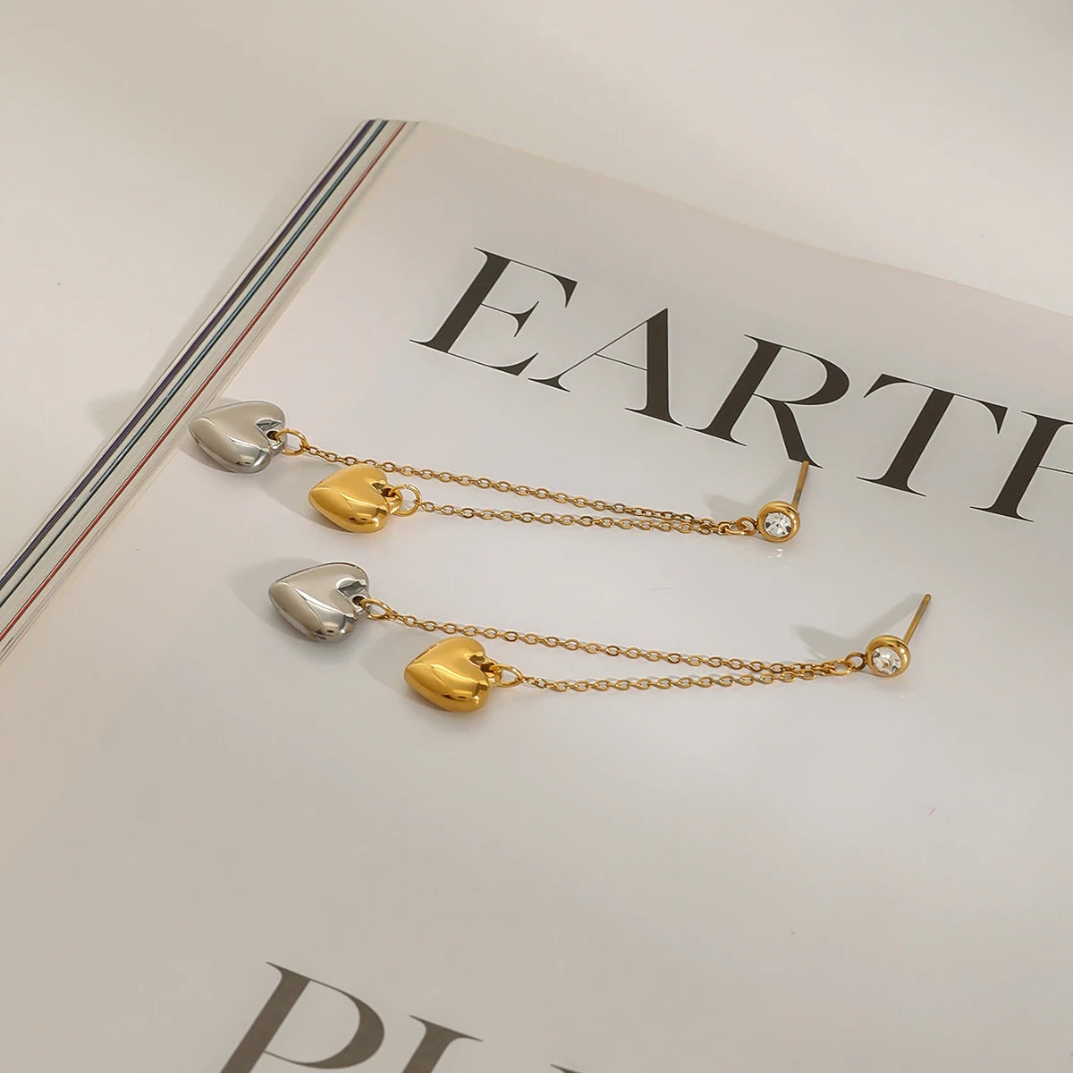 Heart Tassel Earrings