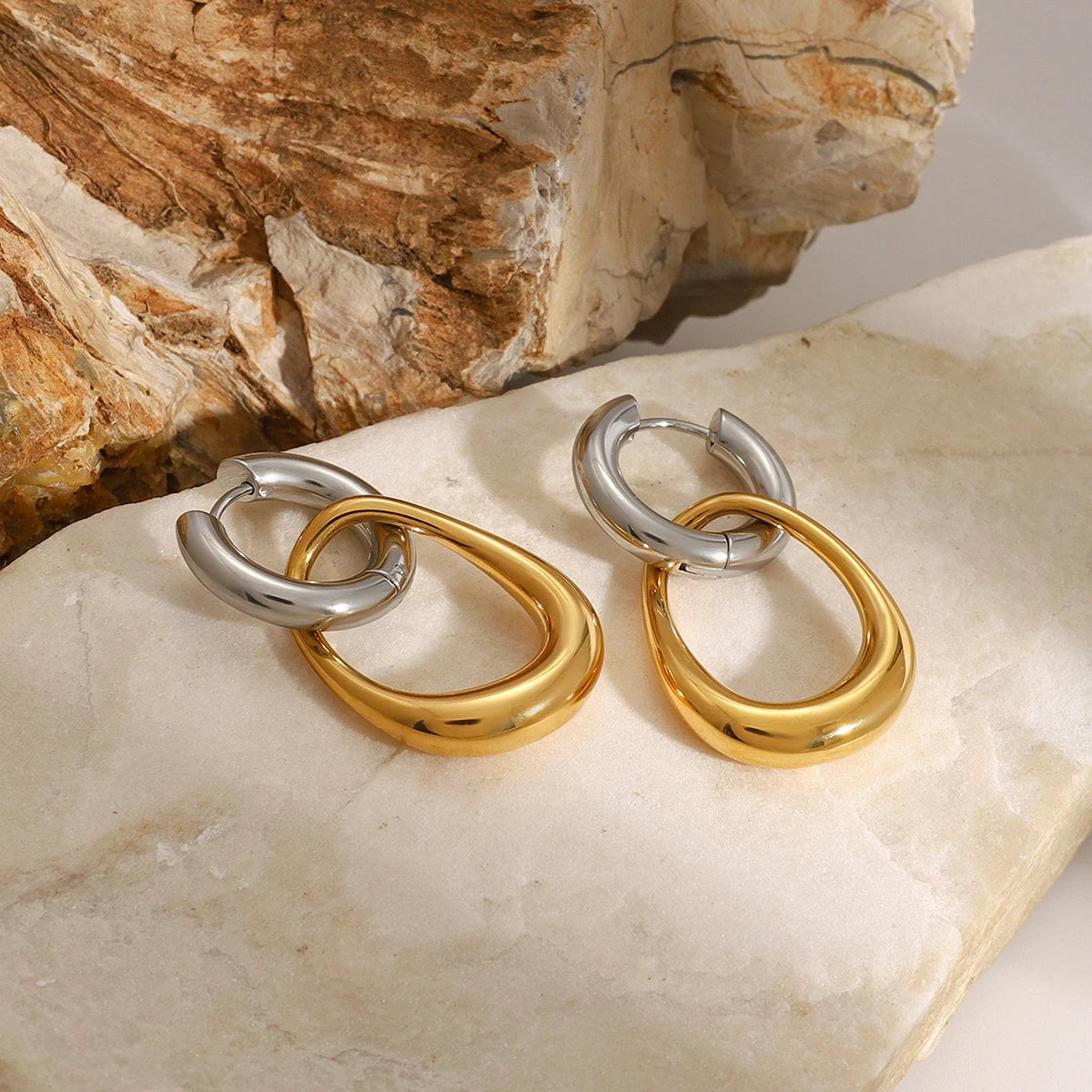 Inter-looped Hoop Earring