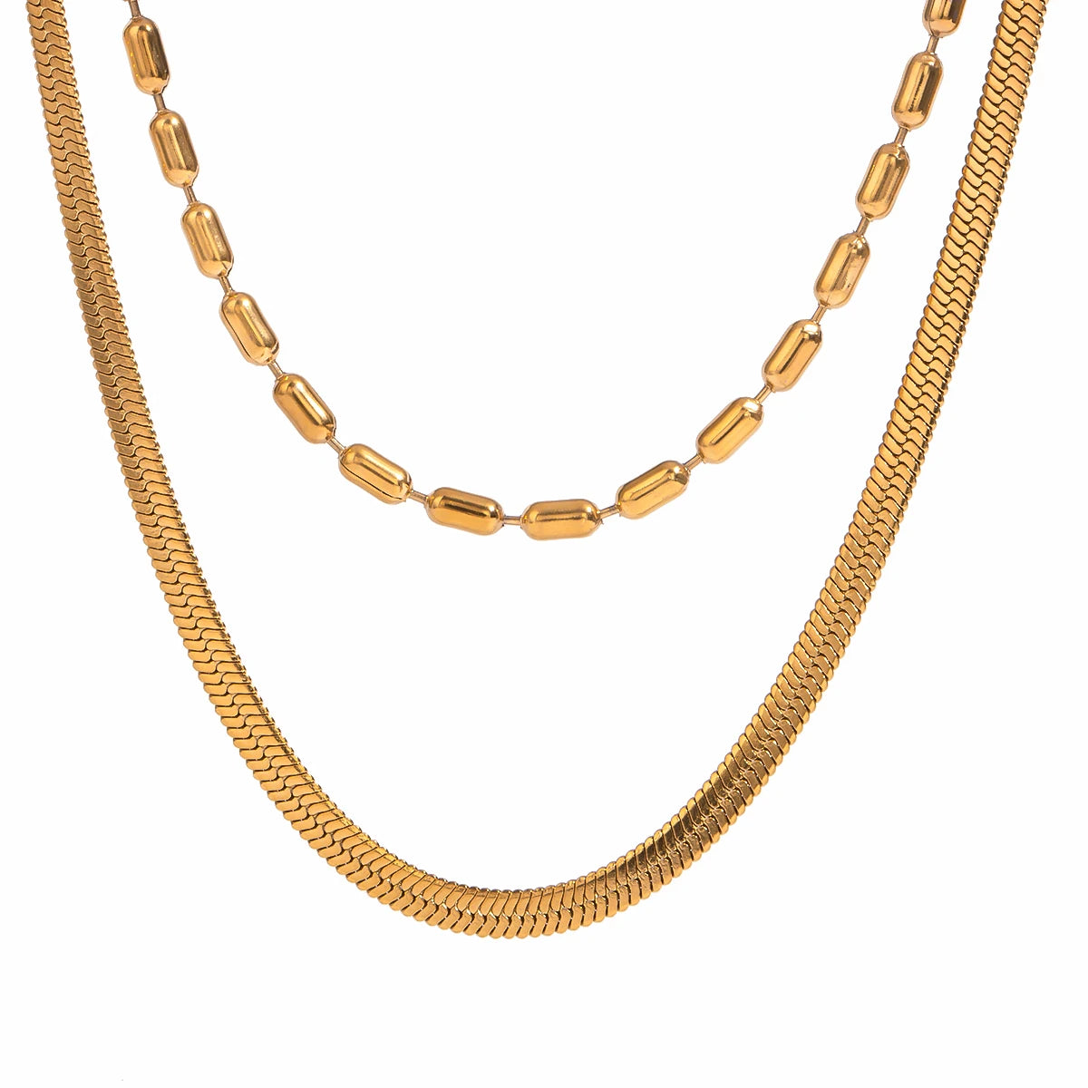 Gold Double Layer Necklace