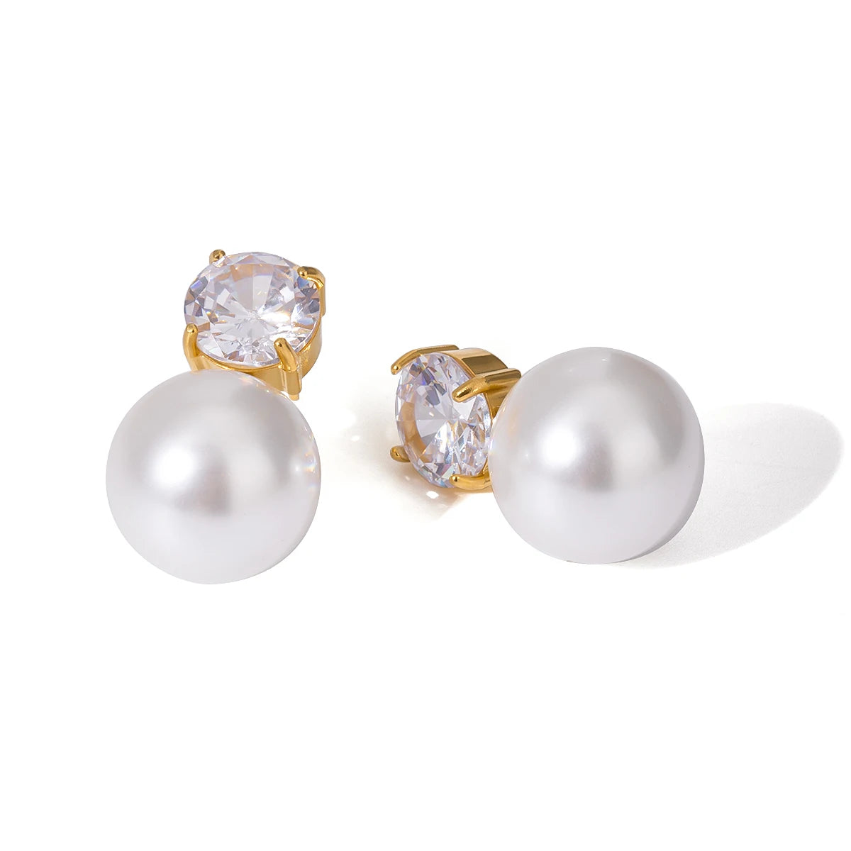 Signature Pearl And Zircon Earrings