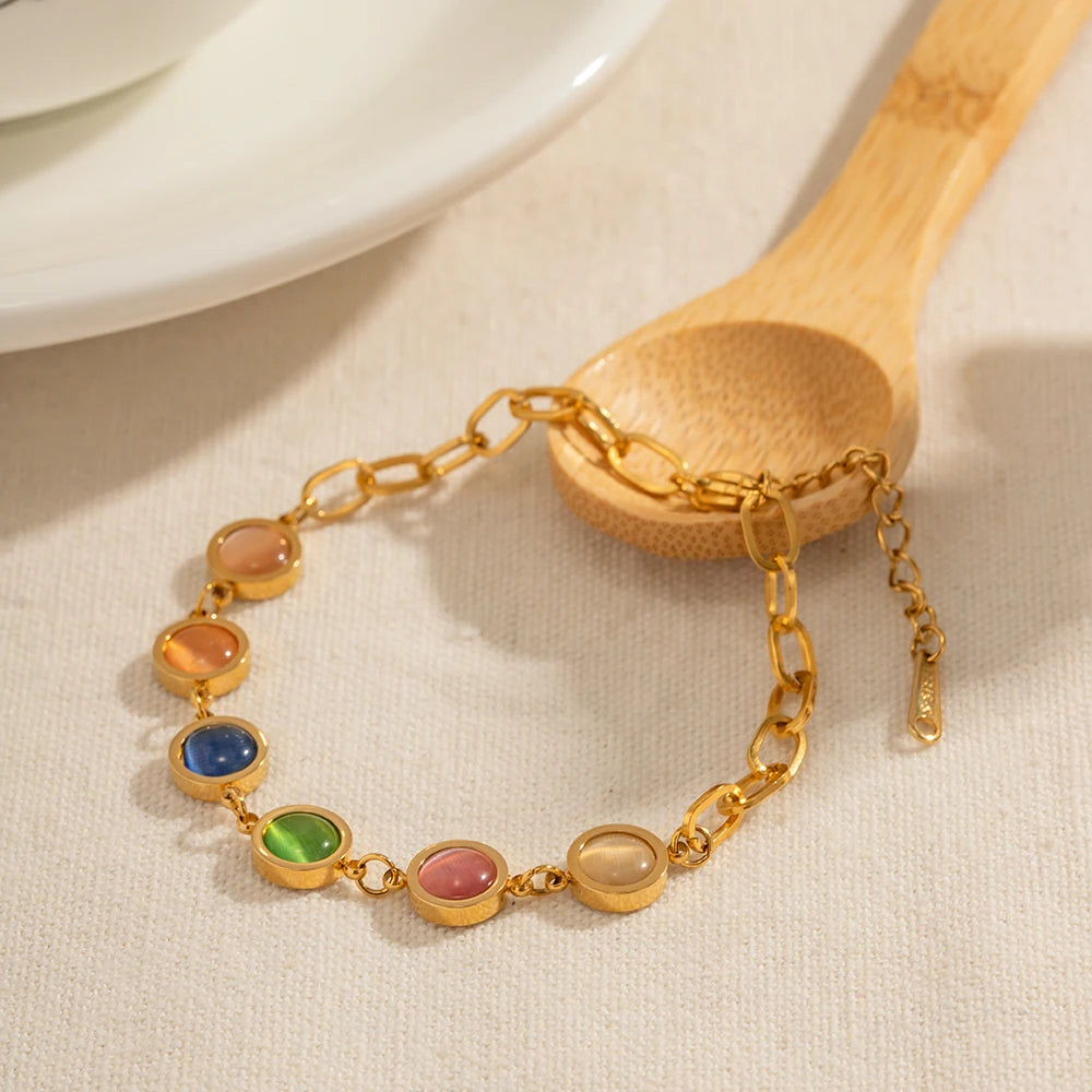 Colorful Natural Stone Bracelet