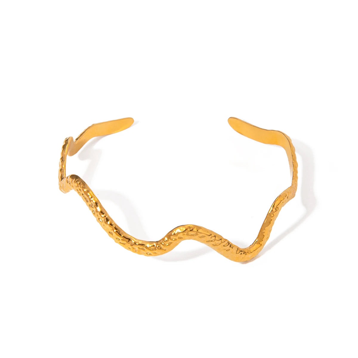 Wavy Hammer Grain Bracelet