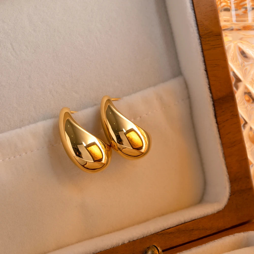 Gold Bean Earrings