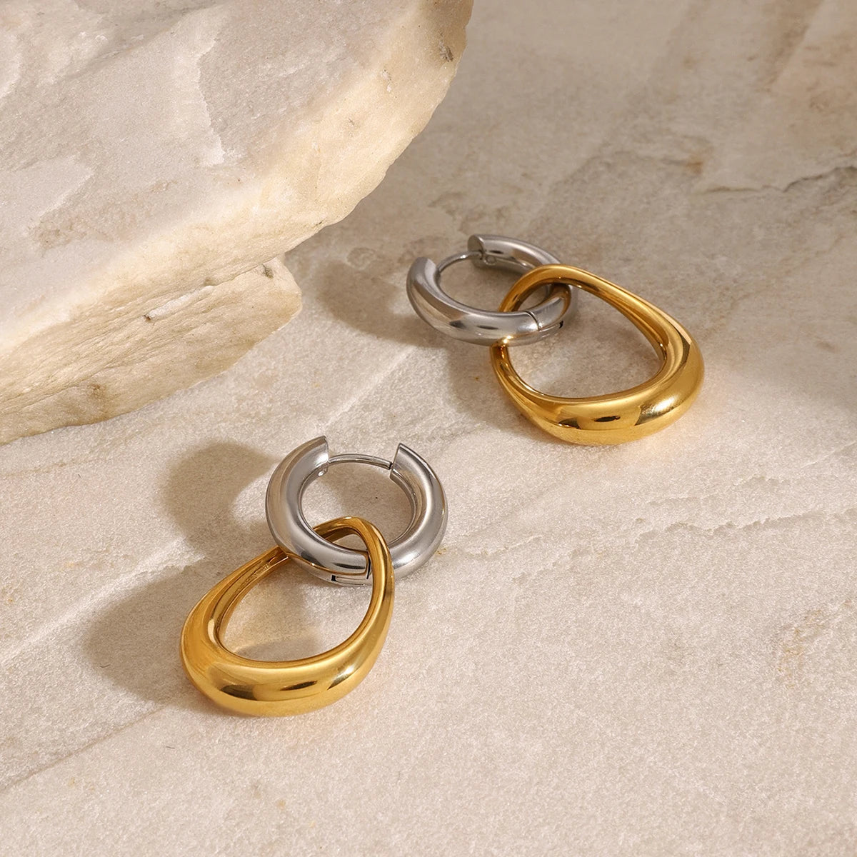 Inter-looped Hoop Earring