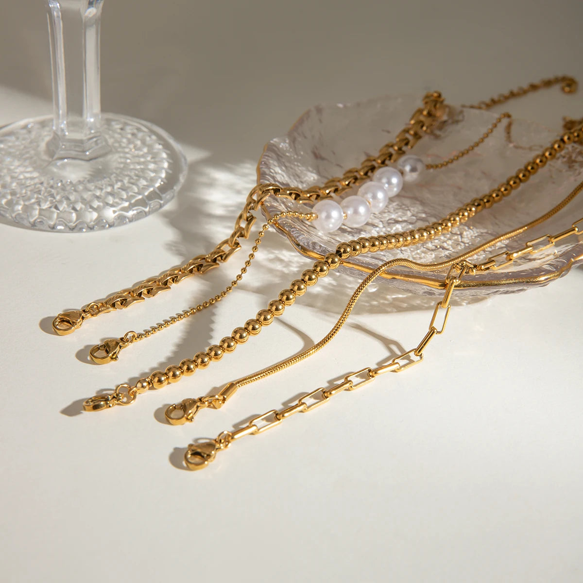Pearl Snake Imitation Bracelet Set