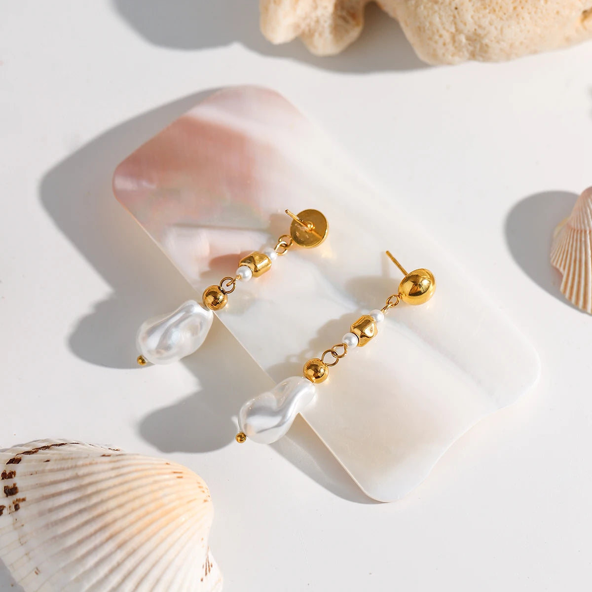 Pearl Pendant Earrings