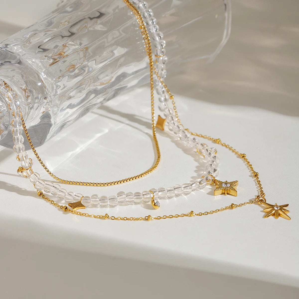 Vintage Three Layer Star Necklace