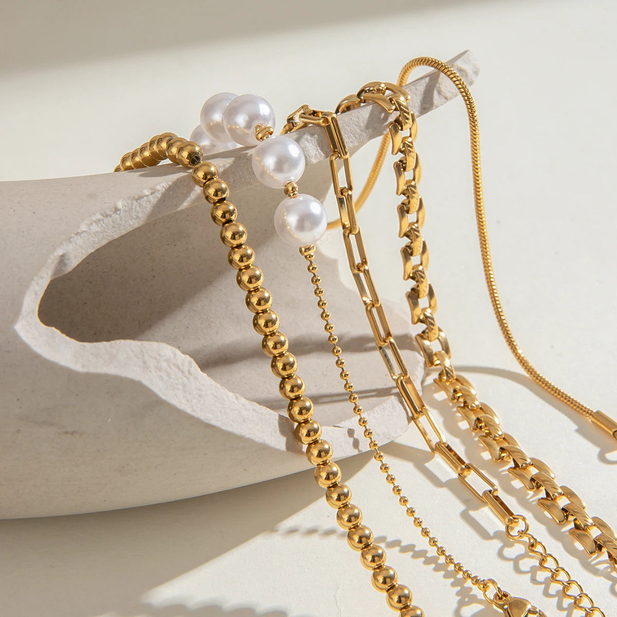 Pearl Snake Imitation Bracelet Set