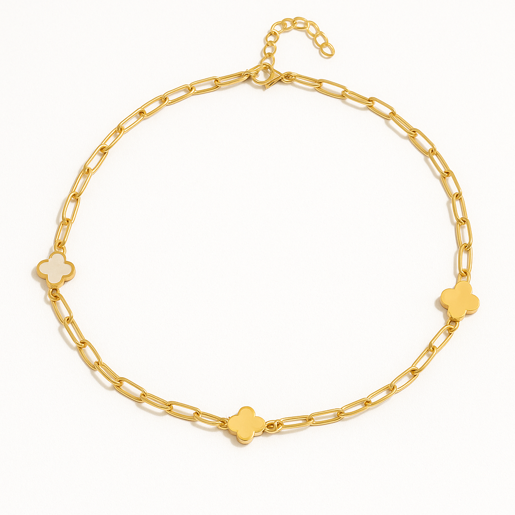 Flower Petal Necklace/Bracelet Set