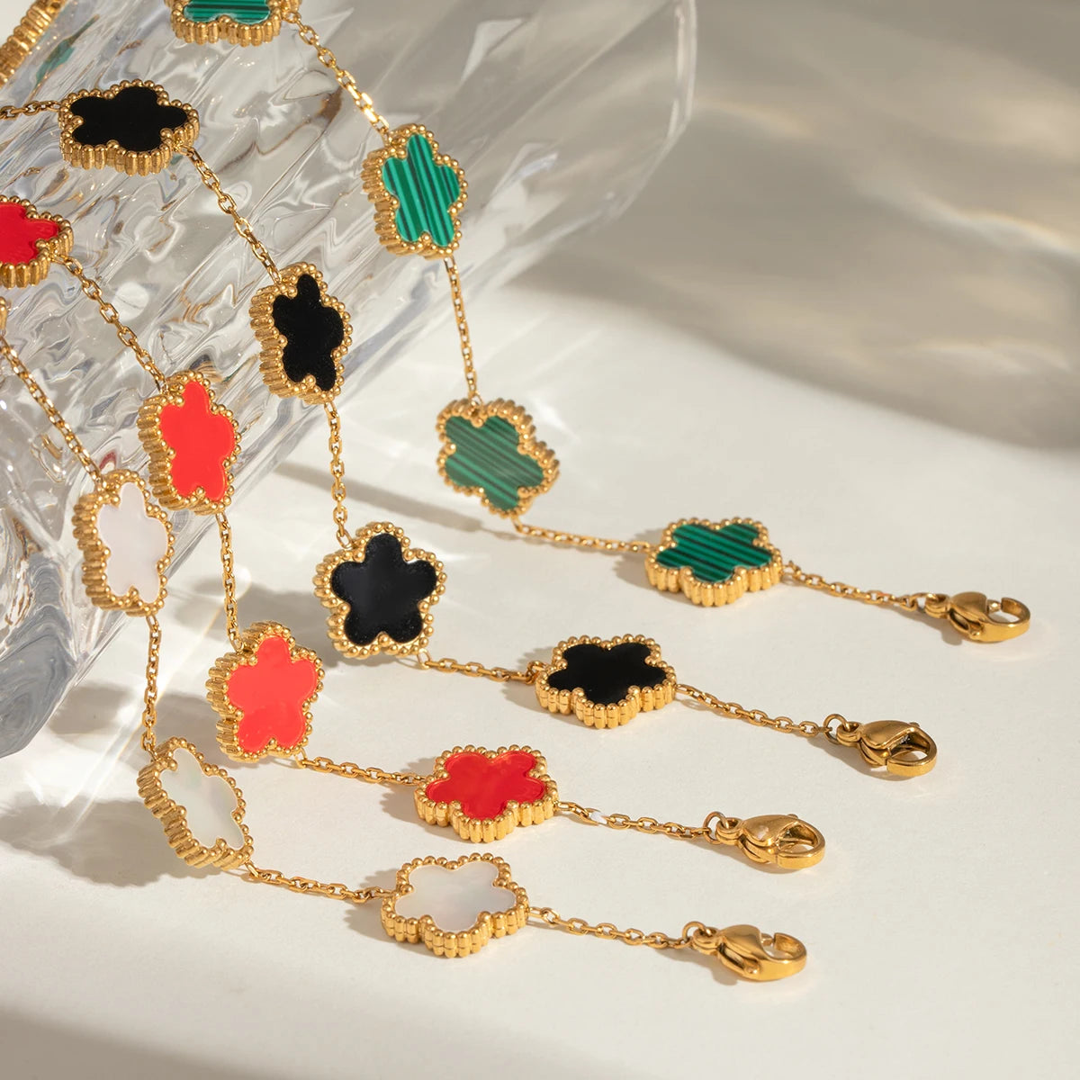 Multi-color 5-petal Flower Bracelet