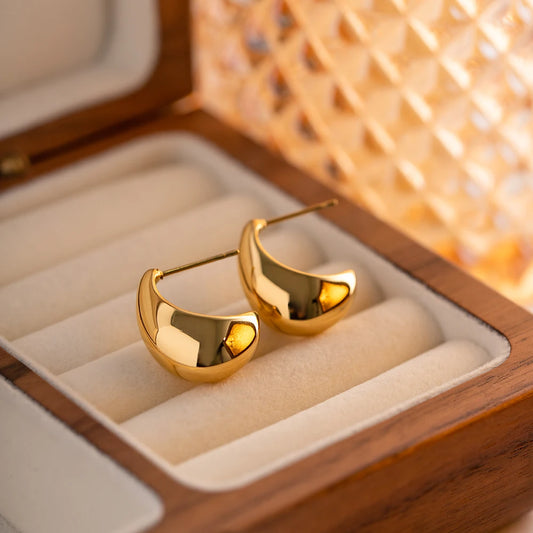 Gold Bean Earrings