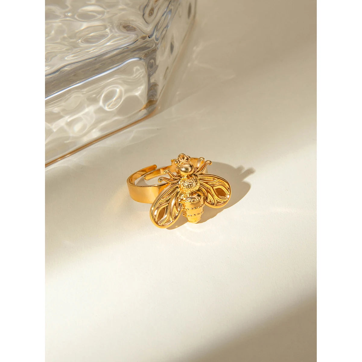 Gold Bee Ring