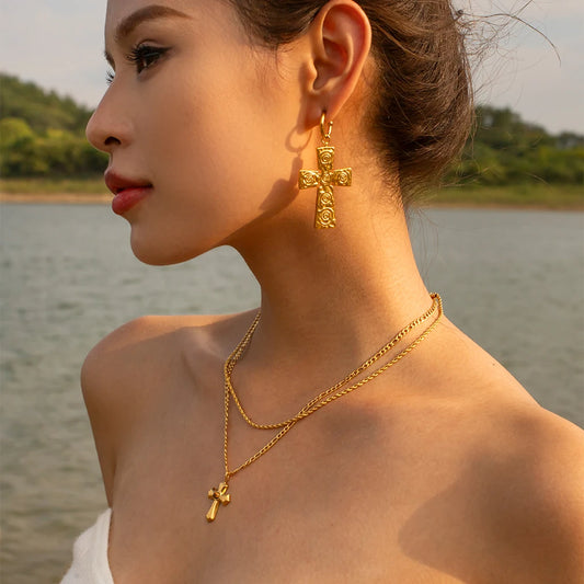 Gold Plated Crucifix Necklace
