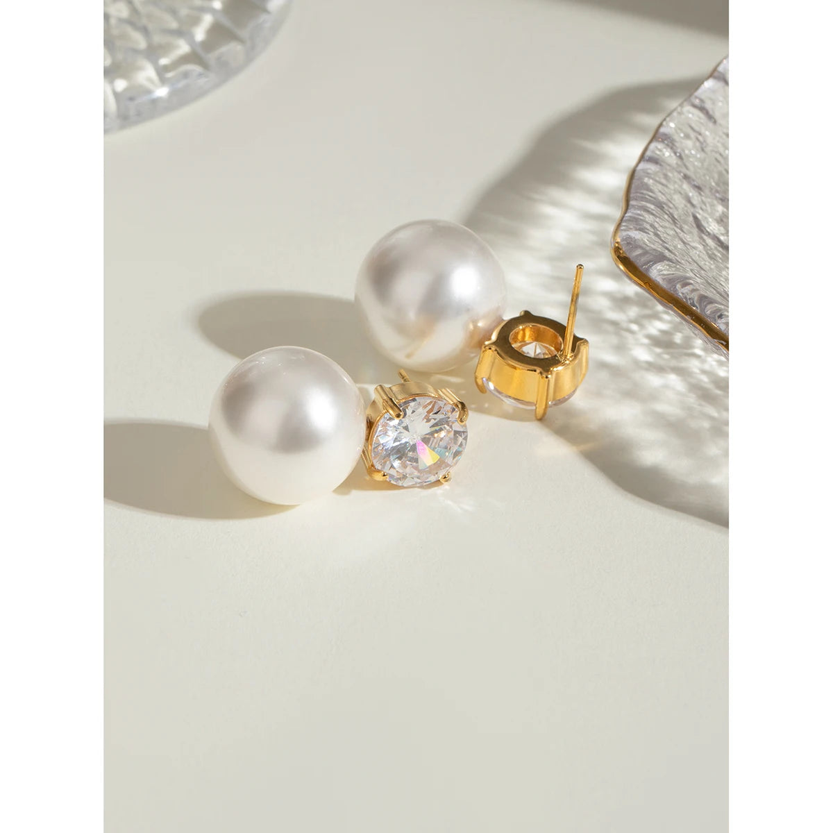 Signature Pearl And Zircon Earrings