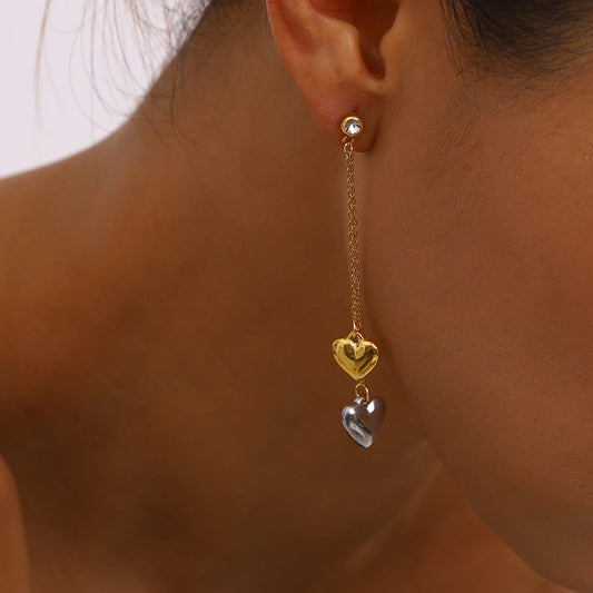 Heart Tassel Earrings