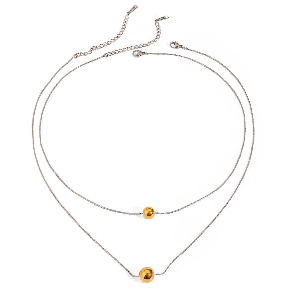 Round Bead Snake Chain Necklace