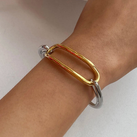 Gold/Silver Cuff Bracelet