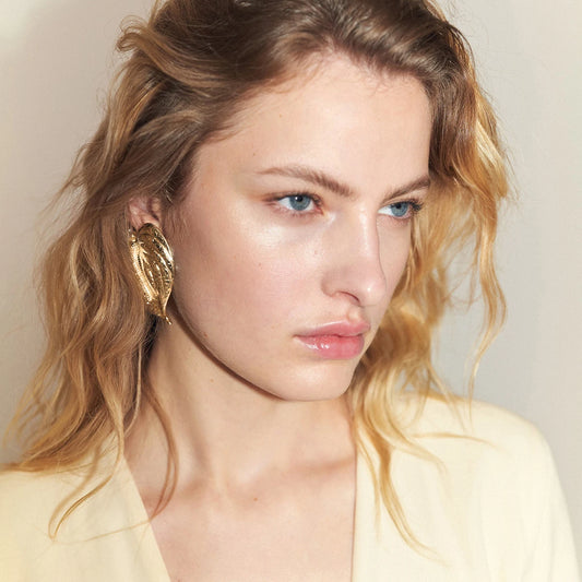 Hammered Leaf Earring
