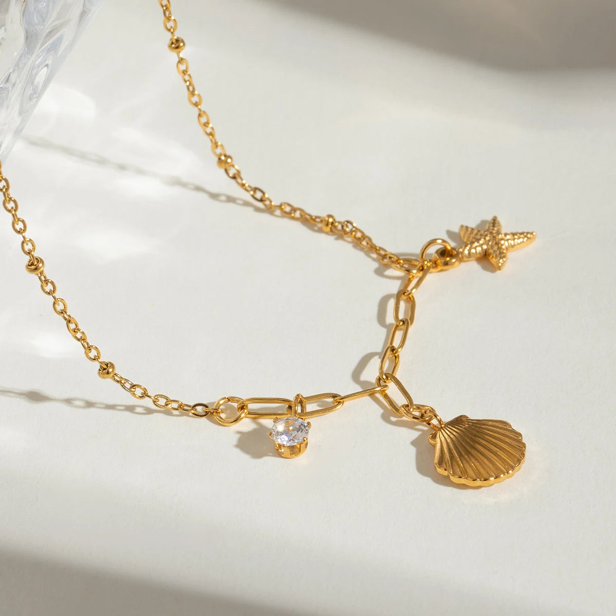 Zircon Starfish Necklace