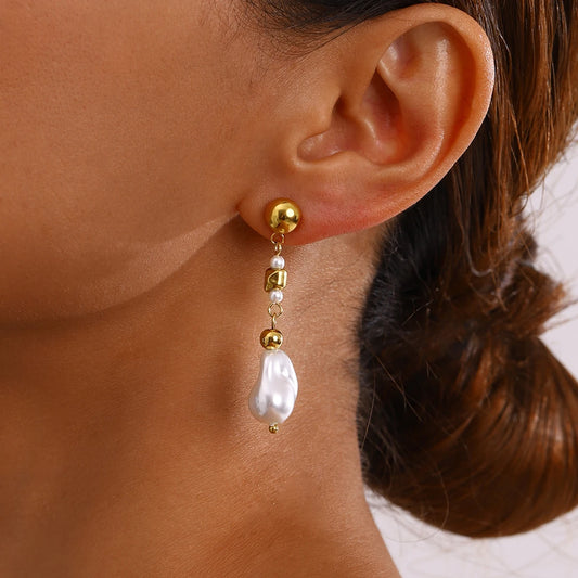 Pearl Pendant Earrings