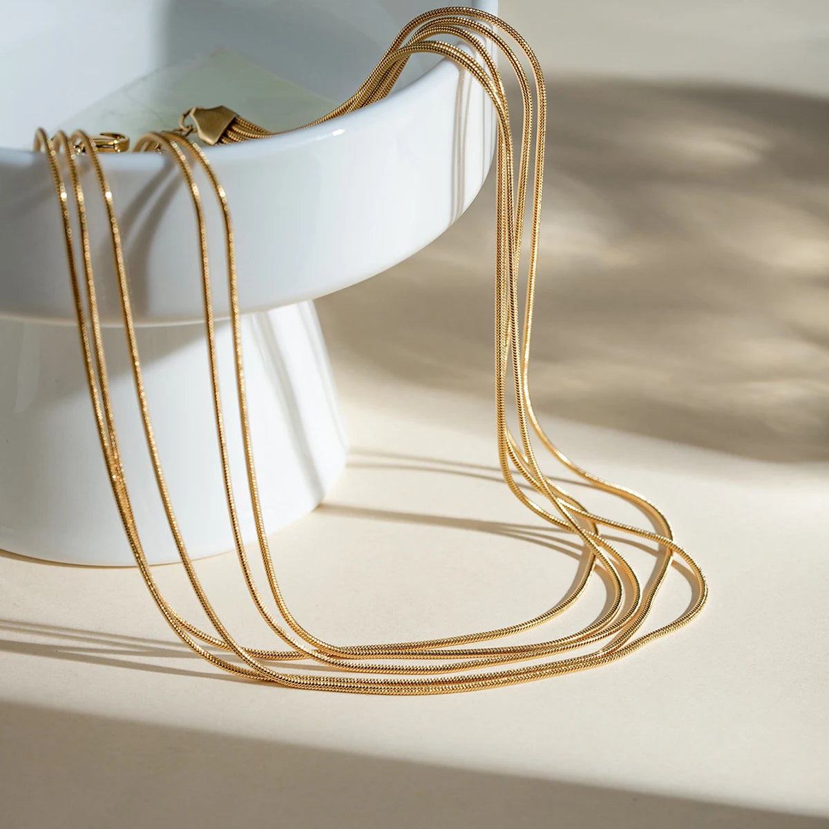 Multi-layered Round Snake Necklace