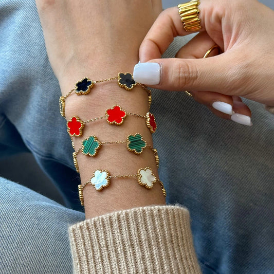 Multi-color 5-petal Flower Bracelet
