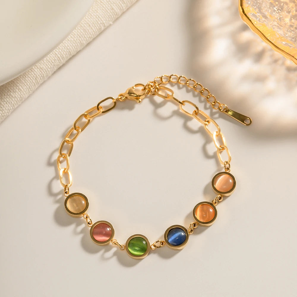 Colorful Natural Stone Bracelet