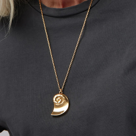 Spiral Conch Pendant Necklace