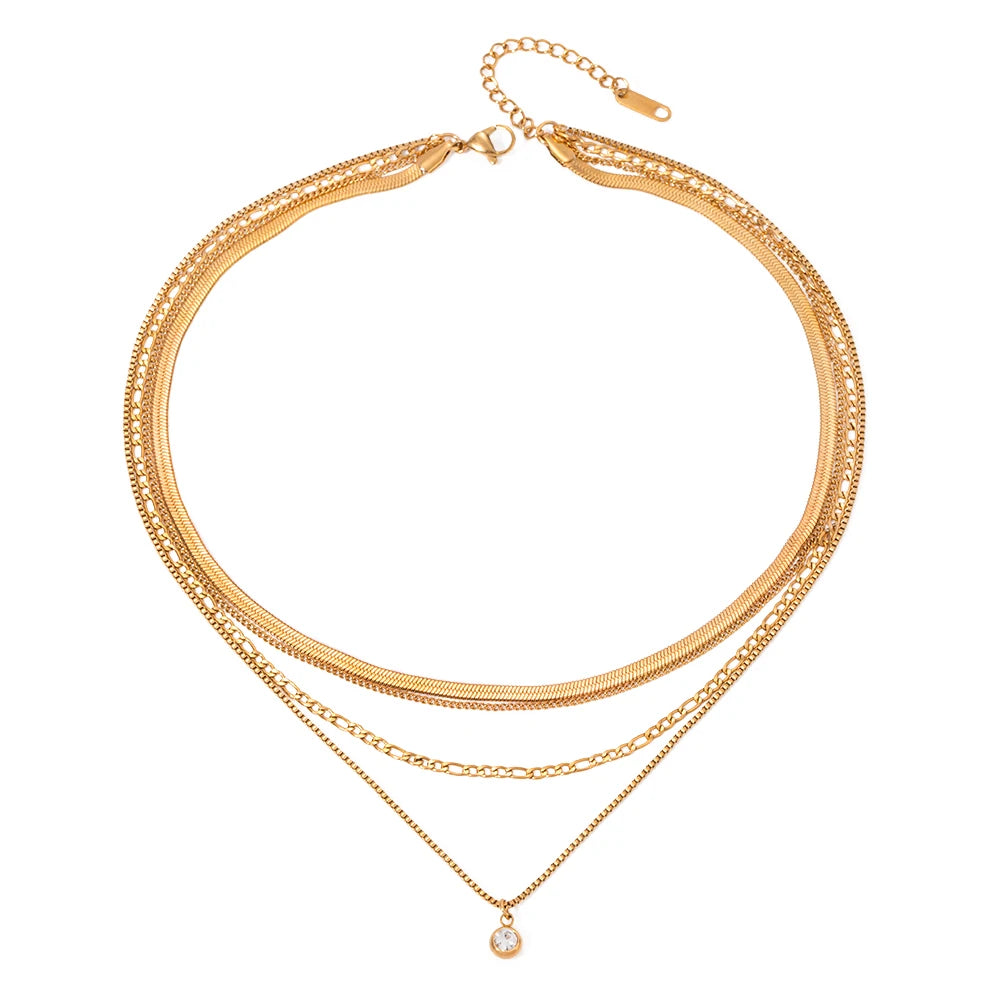 Four Layers Chain Necklace