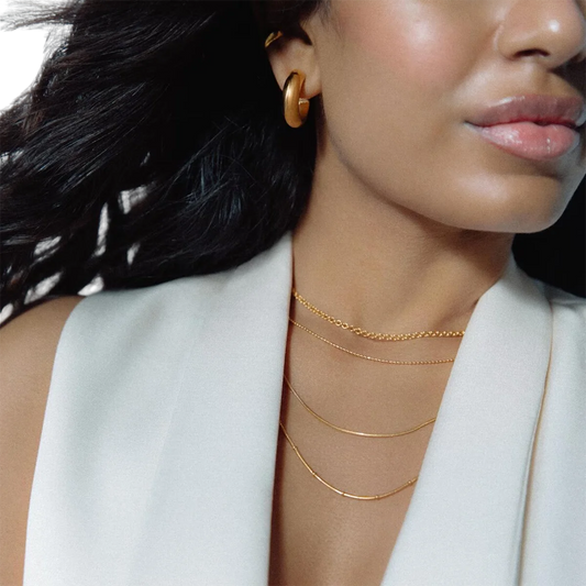 Four Layer Snake Chain Necklace