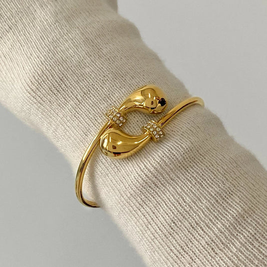 Gold Double Droplet Bracelet