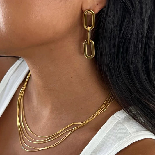 Multi-layered Round Snake Necklace