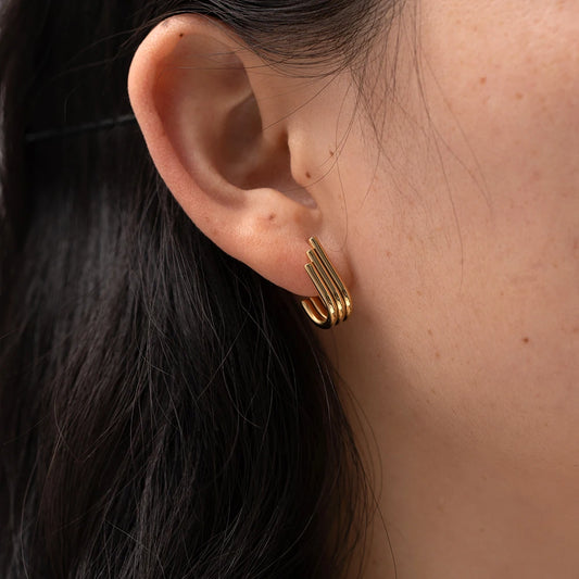 Three-layer U-shaped Earrings