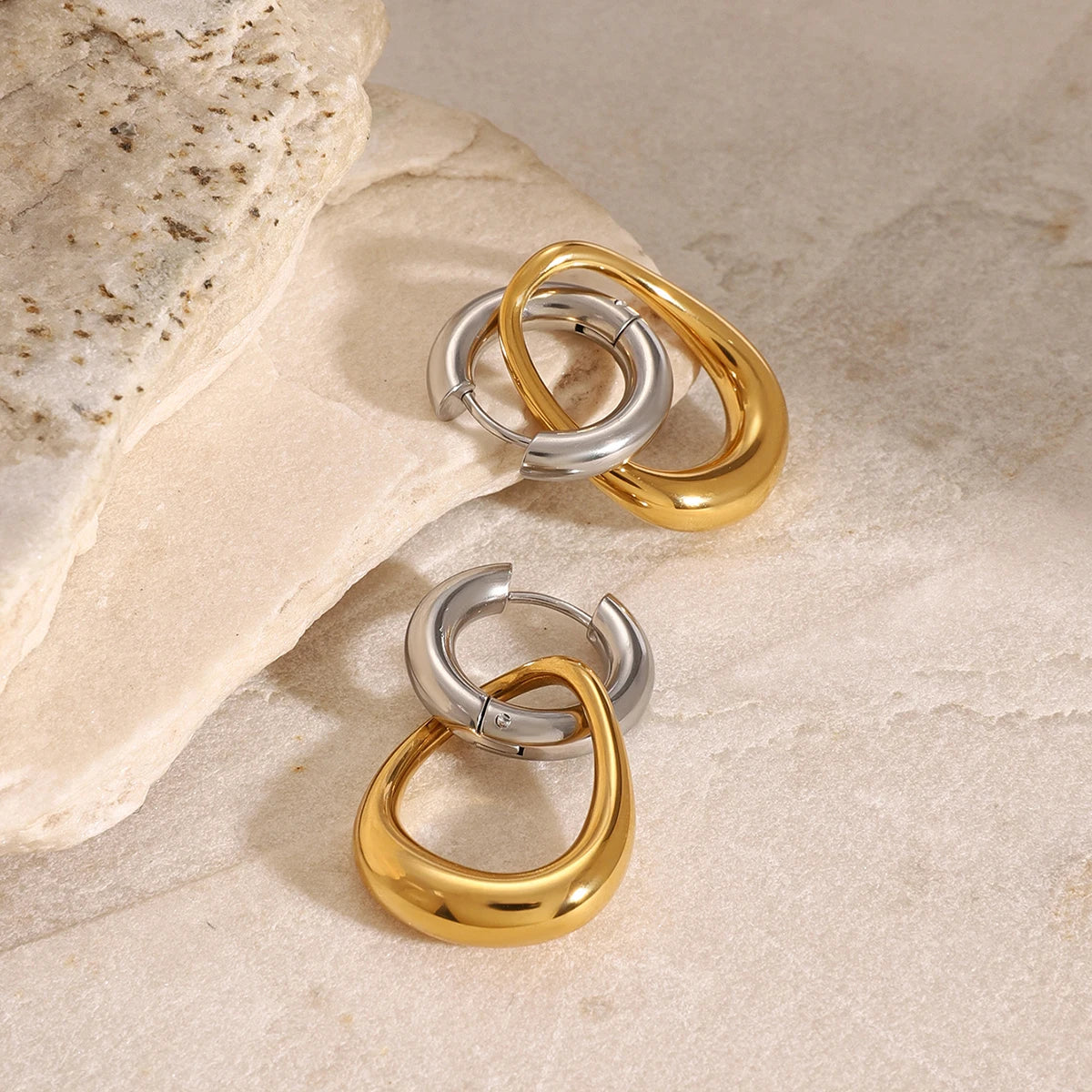 Inter-looped Hoop Earring