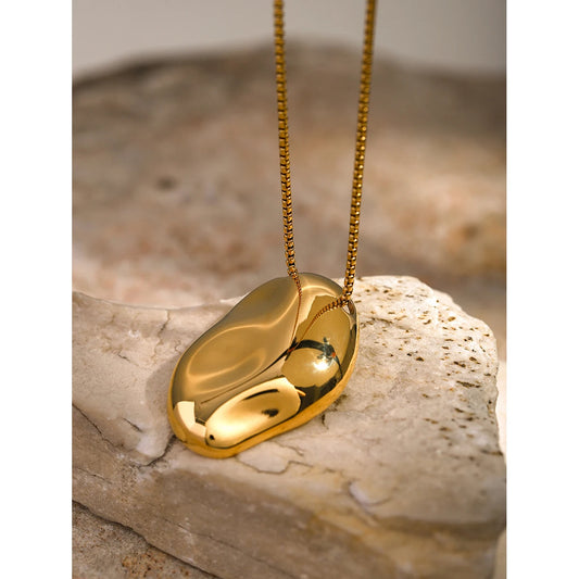 Irregular Concave Pendant Necklace