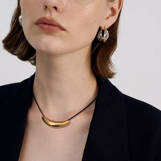 Curved Shaped Pendant Necklace Collection