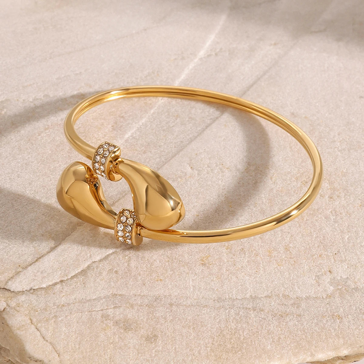 Gold Double Droplet Bracelet